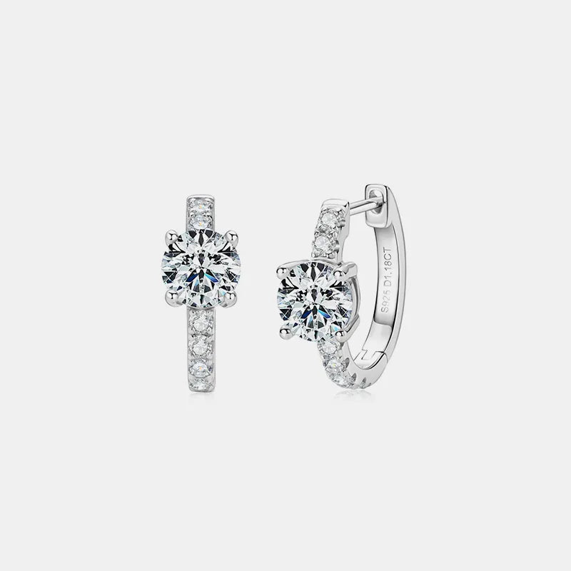 Moissanite Hoop Earrings