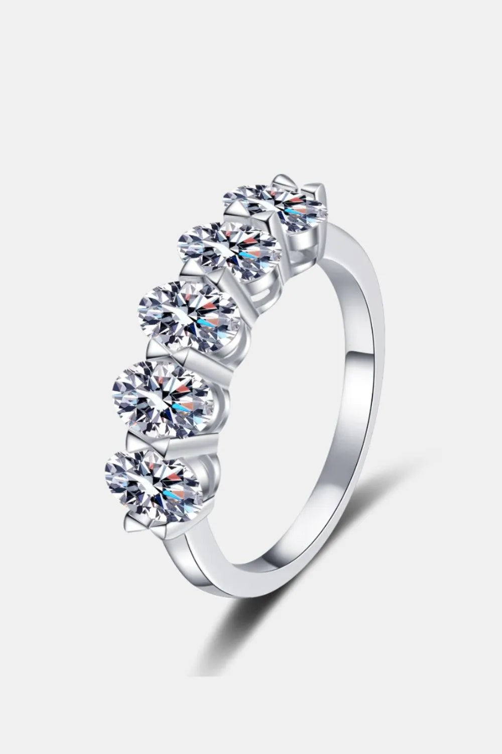 Moissanite silver ring